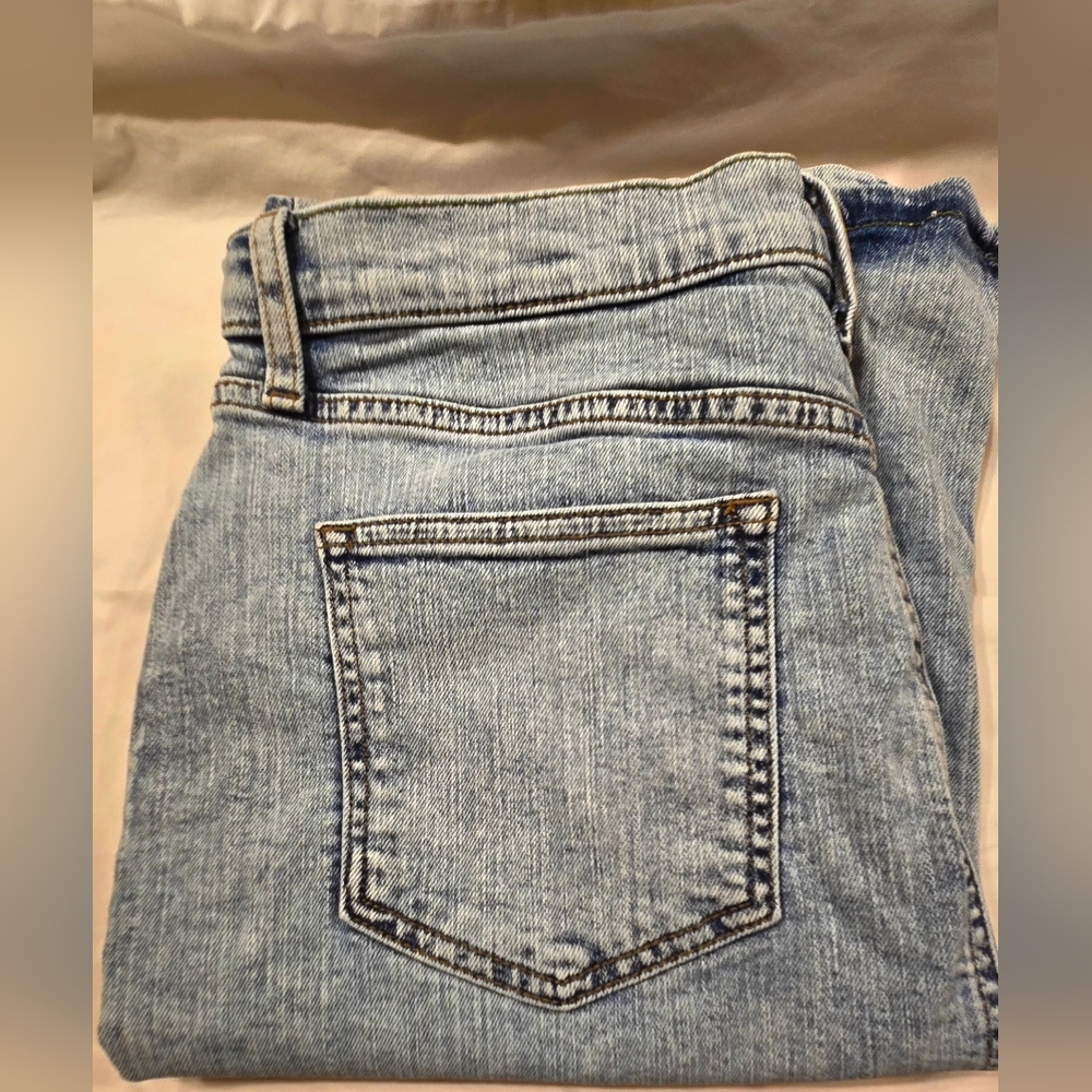Banana Republic Acid Wash Denim Blue Jean Skirt Cotton Knee Length Y2K NWOT - Picture 9 of 13